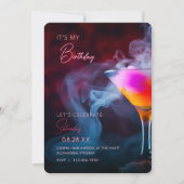 Het is mijn verjaardag, laten we cocktail uitnodig kaart (Voorkant)