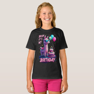 Het is mijn verjaardag Llama Piñata Funny Retro T-shirt
