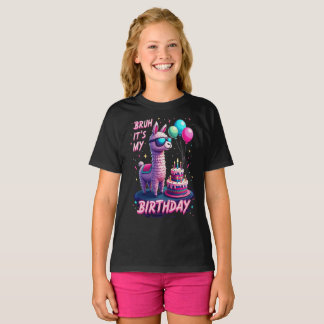 Het is mijn verjaardag Llama Piñata Funny Retro T-shirt