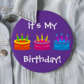 Het is mijn verjaardag ronde button 6,0 cm (In situ)