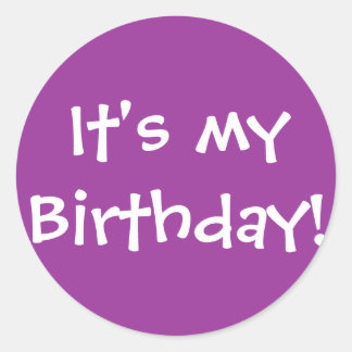 Het is mijn verjaardag! ronde sticker