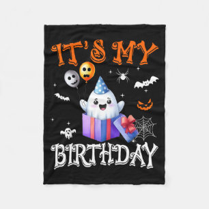 Het is mijn verjaardag spook gelukkige Halloween v Fleece Deken