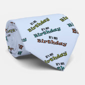 Het is mijn verjaardag stropdas (Opgerold)