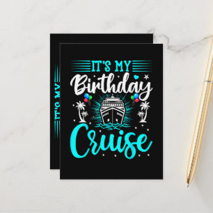 Het is mijn verjaardagscruise - Cruise Vakantie Ve Aankondigingskaart