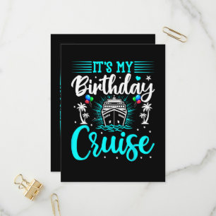 Het is mijn verjaardagscruise - Cruise Vakantie Ve Uitnodiging Briefkaart