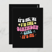 Het is mijn verjaardagsfeest meisjes briefkaart (Voorkant / Achterkant)