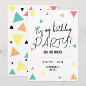 Het is mijn verjaardagsfeestje! gepersonaliseerd kaart (Voorkant / Achterkant)