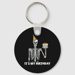 Het is mijn verjaardagsfeestje Happy Halloween Bir Sleutelhanger