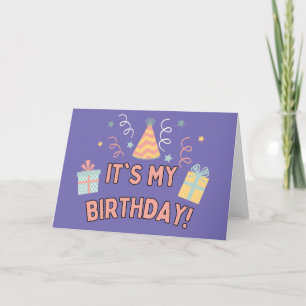 Het is mijn verjaardagsfeestje pet cadeau bedankkaart