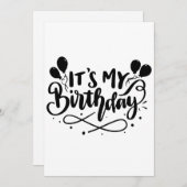 Het is mijn verjaardagsscript - grillige ballon kaart (Voorkant / Achterkant)