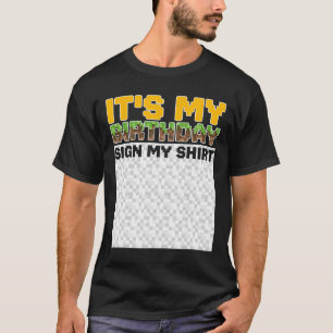 Het is mijn verjaardagsteken mijn shirt pixel spel