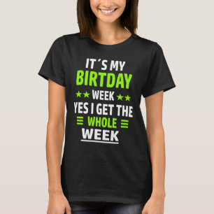 Het is mijn verjaardagweek, ik krijg de hele week t-shirt
