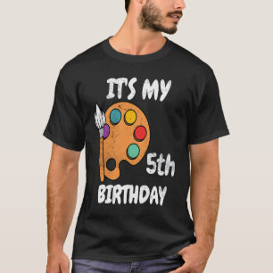 Het is mijn vijfde verjaardag Paint 5 jaar oude Ma T-shirt