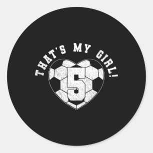 Het is mijn voetballer mam pap Gezegde jersey numm Ronde Sticker