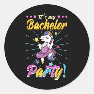 Het is mijn vrijgezellenfeest Bruidegom 1 Ronde Sticker