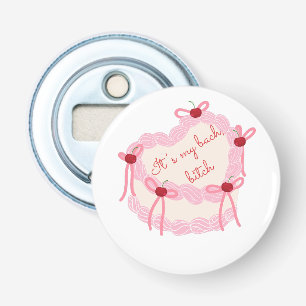 Het is mijn vrijgezellenfeest Coquette Cake Brui Button Flesopener