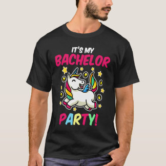 Het is mijn vrijgezellenfeest eenhoorn  Huwelijksf T-shirt