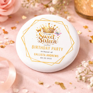 Het is mijn zestiende verjaardag ronde button 3,2 cm