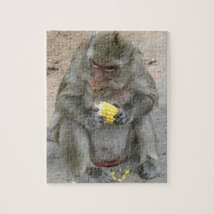 Het is Mine! .. Wild Thai Macaque Monkey Legpuzzel