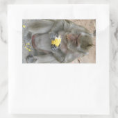 Het is Mine! .. Wild Thai Macaque Monkey Rechthoekige Sticker (Tas)