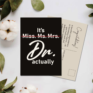 Het is Miss Mrs Dr. Eigenlijk grappig Afstuderen Briefkaart