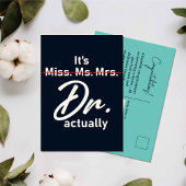 Het is Miss Mrs Dr. Eigenlijk grappig Afstuderen Briefkaart