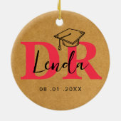 Het is Miss Mrs Dr. Eigenlijk Phd Afstuderen. Keramisch Ornament (Achterkant)