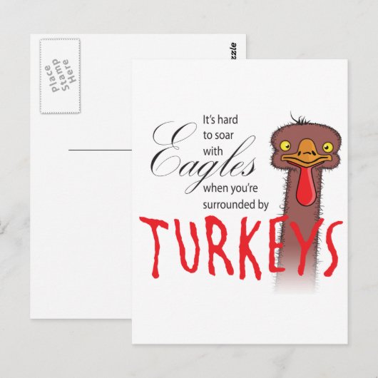 Het is moeilijk om met adelaars te slikken... briefkaart (Voorkant / Achterkant)