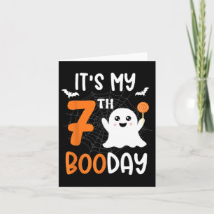 Het is My Boo Day Schattige Halloween 7th Birthday Kaart