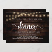 Het is na het bruilofts diner, weglopen kaart (Voorkant / Achterkant)