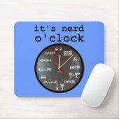 Het is Nerd O'Clock Funny Clock Mousepad Muismat (Met muis)