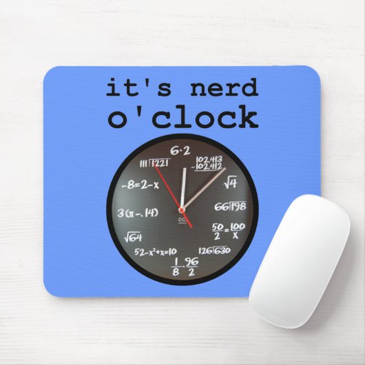 Het is Nerd O'Clock Funny Clock Mousepad Muismat (Met muis)