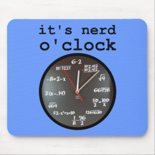 Het is Nerd O'Clock Grappige Klok Muismat Muis Pad