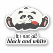Het is niet allemaal zwart-wit, Schattigee Panda Q Sticker (Voorkant)