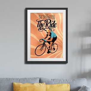 Het is niet de bestemming, het is Ride! Retro stij Poster