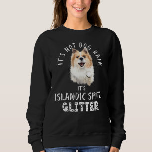 Het is niet Dog Hair Het is IJslands Spitz Glitter Trui