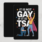 Het is niet gay als het TSA Funny Security Airline Kaart (Voorkant / Achterkant)