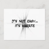 Het is niet gemakkelijk - Karate Grey Briefkaart (Voorkant)
