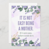 "Het is niet gemakkelijk om moeder te zijn" - The Kaart (Voorkant / Achterkant)