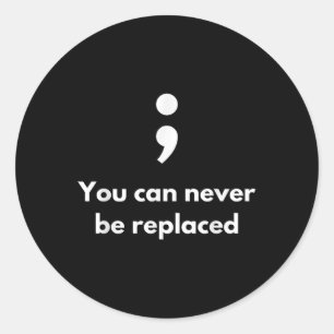 Het is niet goed om een goede semicolon te zijn. ronde sticker