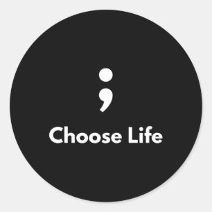 Het is niet goed om een goede semicolon te zijn. ronde sticker