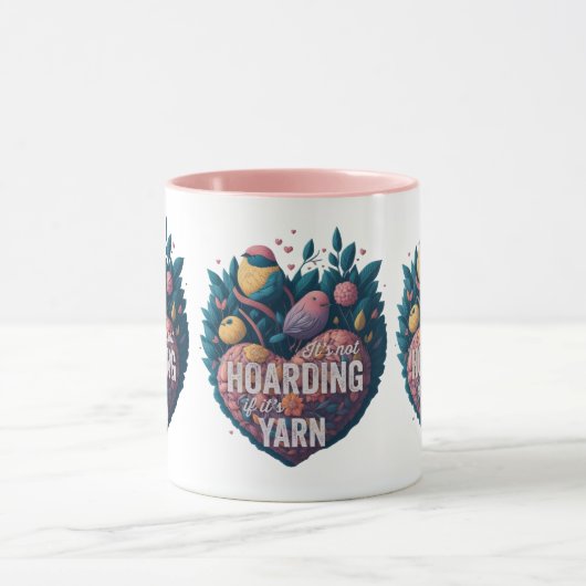 Het is niet hamsteren als het garen is - schattig mok (Midden)