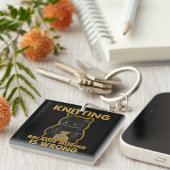 Het is niet Hoarding als het Yarn Knitting Lover K Sleutelhanger (Voorkant Rechts)