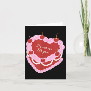 Het is niet ik, het is jij Hart Cake Kaart