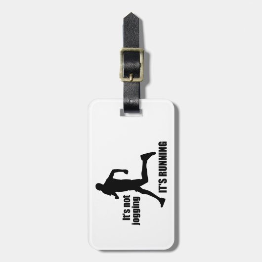 Het is niet joggen, het loopt bagagelabel (Voorkant verticaal)
