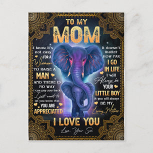 Het is niet makkelijk voor een vrouw om een Man op Briefkaart