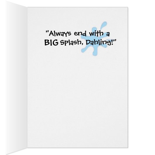 "Het is niet over "Tot de vette dame zwemt!" (Binnen (Rechts))