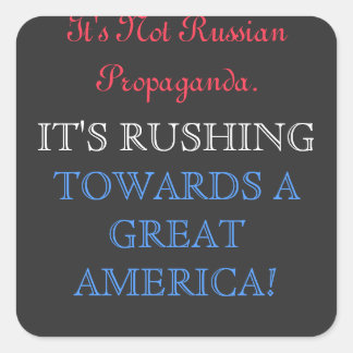 Het is niet Russisch, het is RUSHING Vierkante Sticker