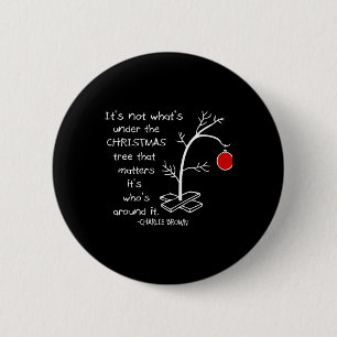 Het is niet wat er onder de boom zit ronde button 5,7 cm