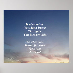 HET IS NIET WAT JE POSTER NIET WEET